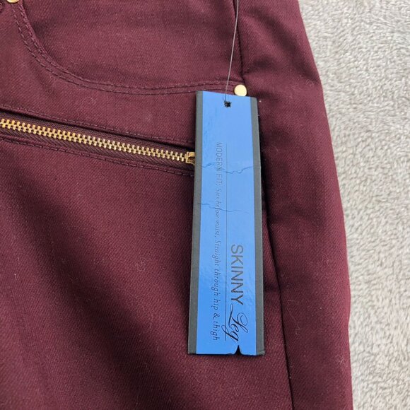 NWT Apt. 9 Women’s Pants Size 12 Skinny Leg Modern Fit Classic Casual Red Ankle - Picture 11 of 16